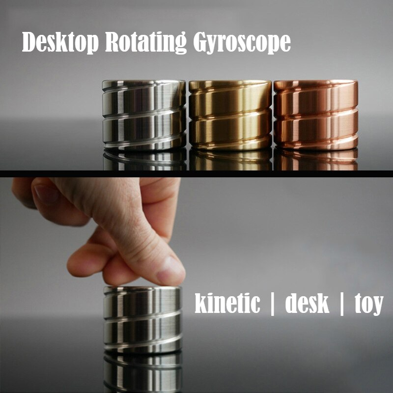 Desktop Decompression Rotating Cylindrical Gyroscope Office Desk Fidget Toys Optical Illusion Flowing Finger Toys Adult