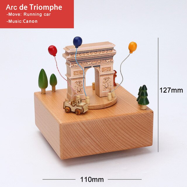 Wood Music Box Musical Clockwork Toys Children Girls Handmade Craft Free Engraved Birthday Home Decoration Accessories: C008