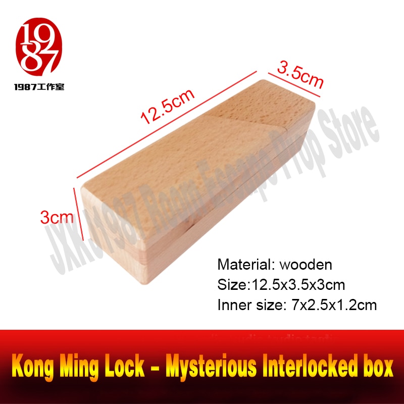 Room escape game prop Kong Ming Lock - Mysterious Interlocked box get the clues hidden in the box real-life chamber takagism