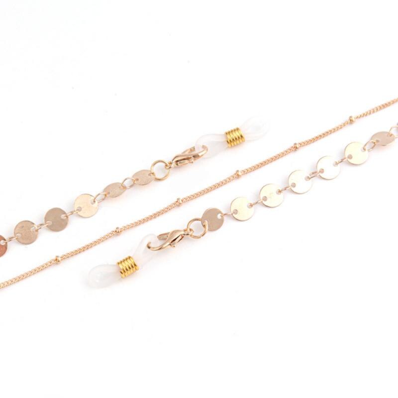 1PC Womens Eyeglass Chains Eyeglass Strap Reading Glasses Hanging Chain Sunglasses Spectacles Holder Neck Strap Rope Gold Black