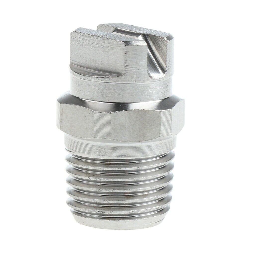 10 pces 1/4 "bicos de aço inoxidável multiuso pulverizador de alta pressão bicos planos 65 ° do ventilador para as peças de alta pressão da arruela
