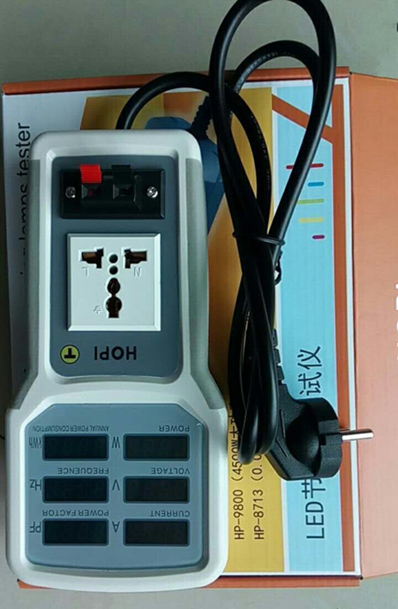 Digital Electric Power Energy Meter Tester Monitor Watt Meter Analyzer energy saving lamps tester HP9800 Frequency Meters