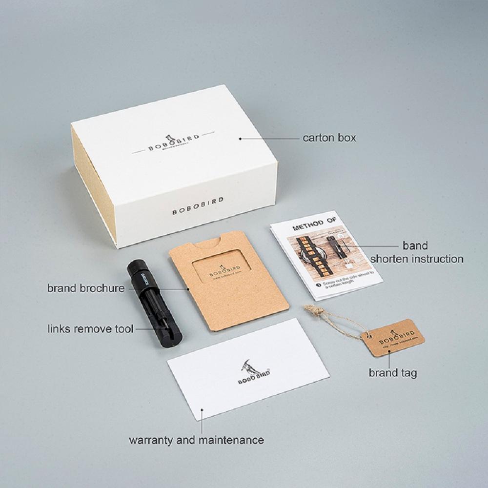 BOBO BIRD ébano relojes de madera para hombre, reloj con correa de madera, reloj de pulsera de cuarzo para hombre, relojes para hombre, ,