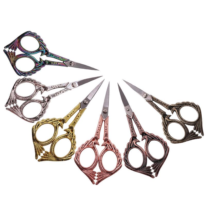 Retro Peacock Needlework Tailor Scissors Antique Vintage Thread Embroidery Stainless Steel Scissors For Sewing Supplies Tool