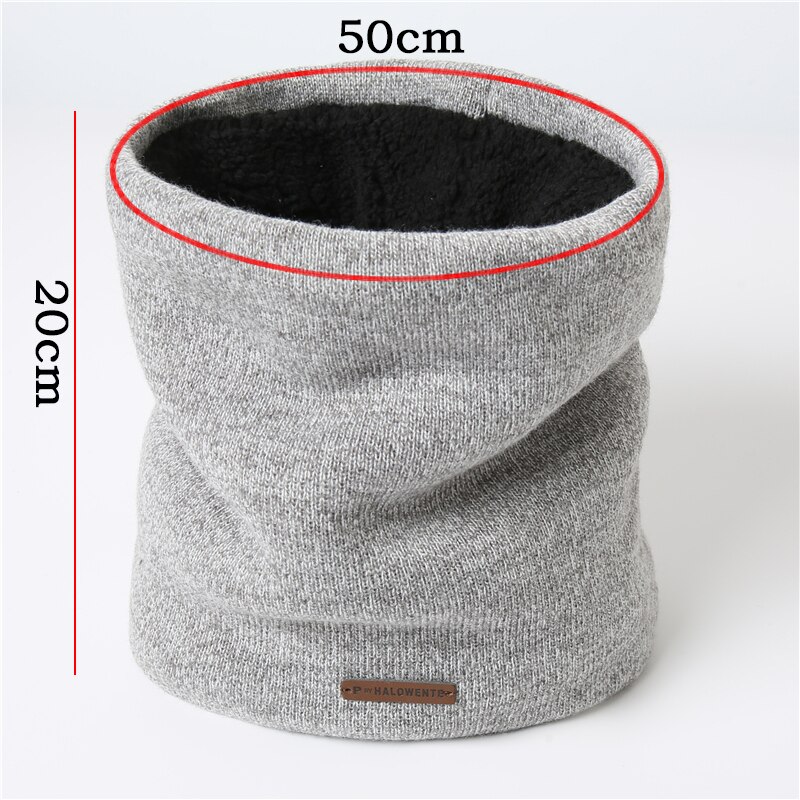 Hommes hiver écharpe tricot fourrure anneau foulards pour les femmes en plein air épais unisexe Snood Sport cou écharpes