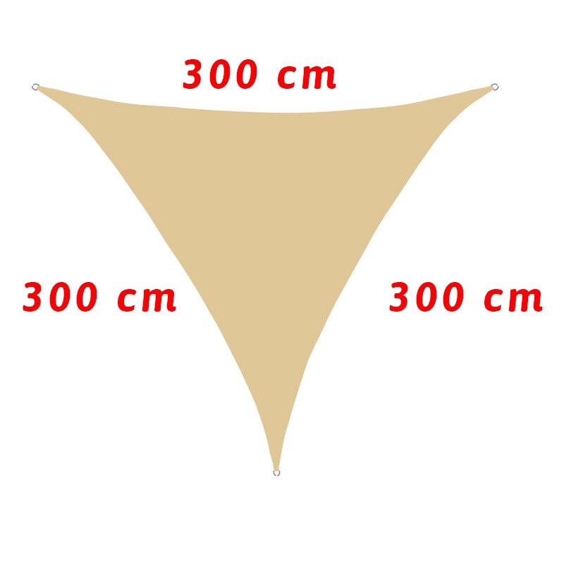 Sonne Sonnensegel Wasserdicht Dreieck Baldachin Sand Im Freien UV Sonnenschirm Segel für Terrasse Hof Hinterhof Garten Rasen Garten: Sand 3x3x3m