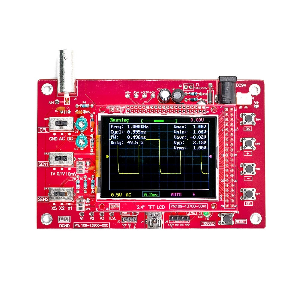 Draagbare Dso FNIRSI-138 2.4-Inch Tft Pocket Digitale Oscilloscoop Kit Diy Onderdelen Handheld + P6100 Oscilloscoop Probe