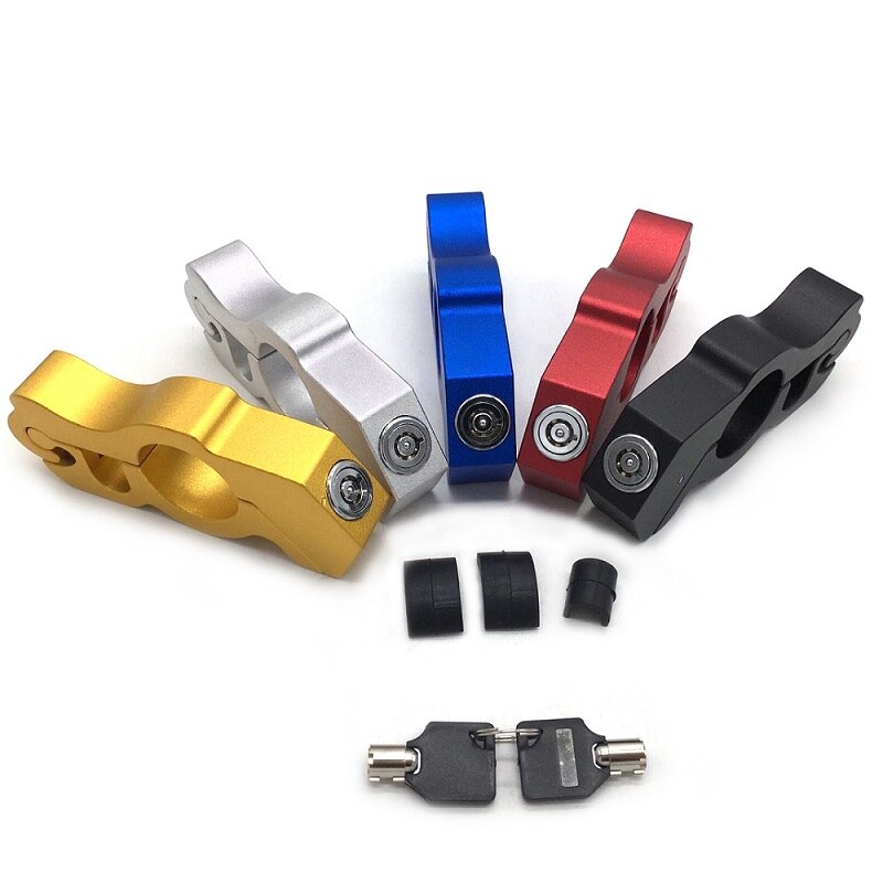 Zamki bezpieczeństwa blokada kierownicy motocykla dopasowanie chwyt ulica bezpieczeństwo skuter Atv brud rower'i automatyczny ochrona przed kradzieżą