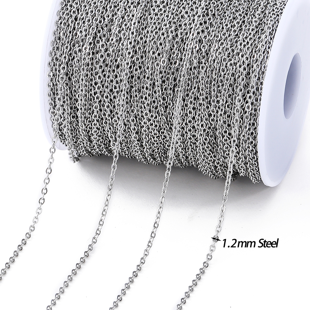 Sieraden Maakketting - 2 Meter - 7 Types - 14k Goud Verguld Messing Ronde Schakelketting