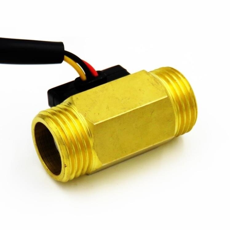 G1/2 &quot;DN15 Water Flow Sensor 1-25L/min Koper Turbine Flowmeter Turbine Flow Sensor YF-B1