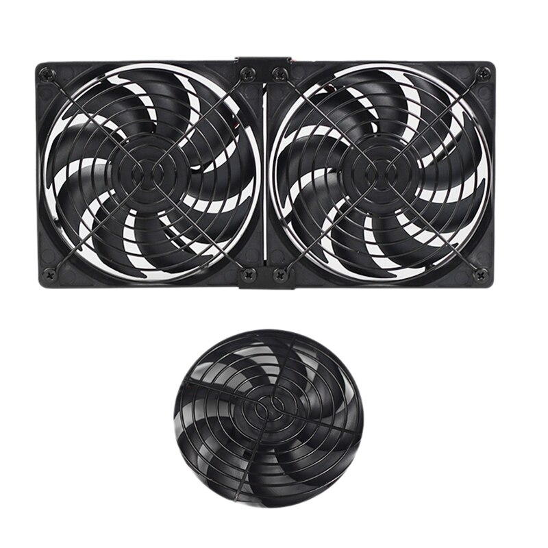 12cm CPU Cooling Fan 12V DC 3-Pin 3-Wire PC Computer Cooling Case Fan with Metal Finger Guard Grill