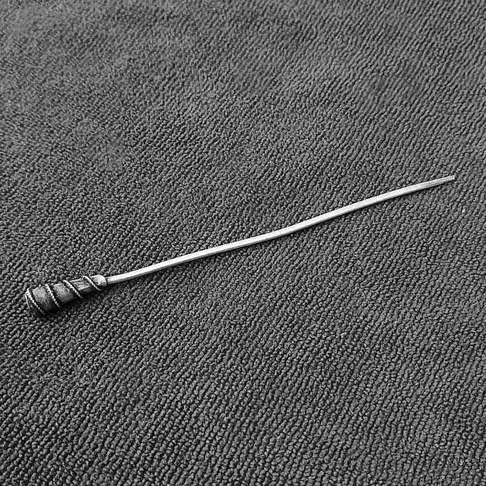 - handgemaakte miao zilveren thee klassieke vrouwelijke naald haarspeld stap schud kwast zilveren pu'er thee naald: 4