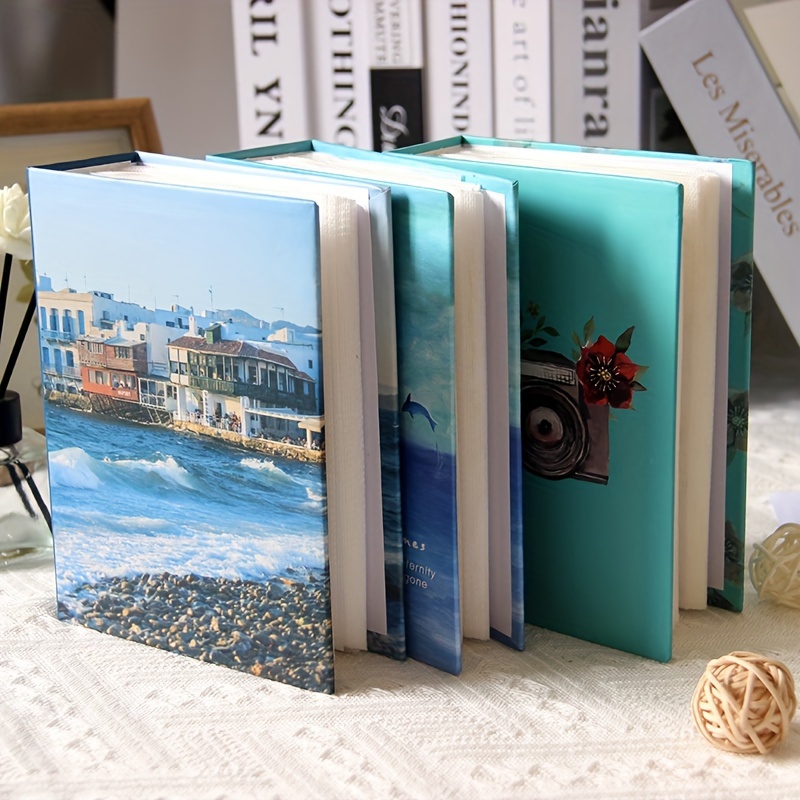 Albumy na zdjęcia 6-calowe, proste, papierowe, na 100 zdjęć - piękne motywy podróżnicze i naturalne robić przechowywania wspomnień