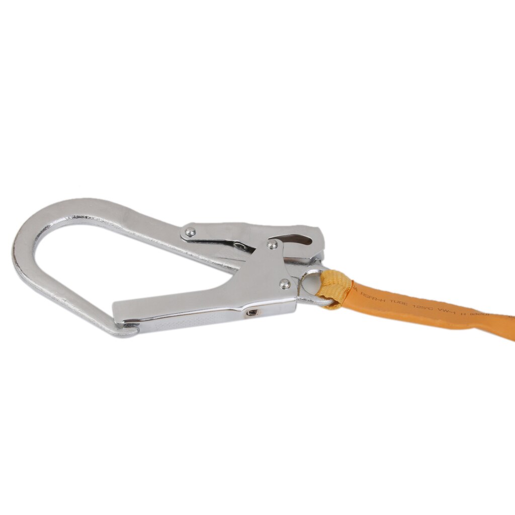 22KN Safety Belt Harness Fall Arrest Lanyard Strap & Carabiner Stainless Steel for Rock Tree Climbing Sportsman