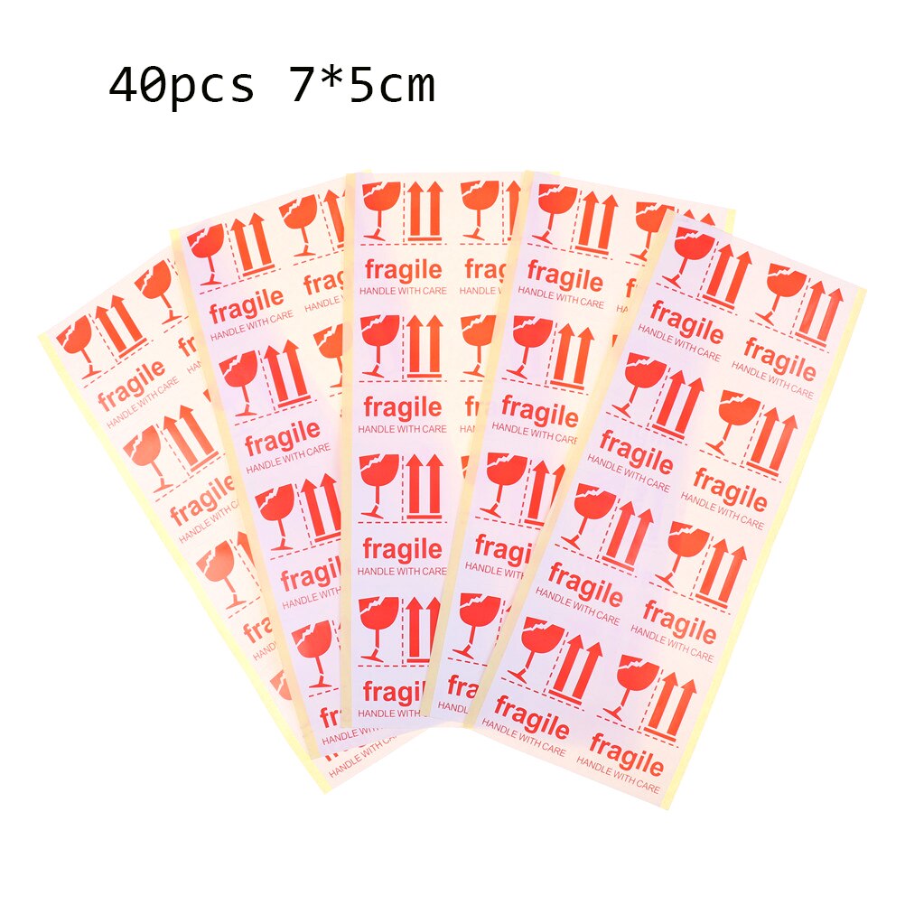 40/50/100/240pcs/lot Fragile Warning Label Sticker Fragile Sticker Up and Handle With Care Keep Dry Express Label: 40pcs