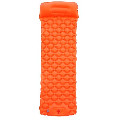 Ultra-light Inflatable Cushion Outdoor Hiking Tent Built-in Sleeping Pad Press Inflatable Mattress: Orange