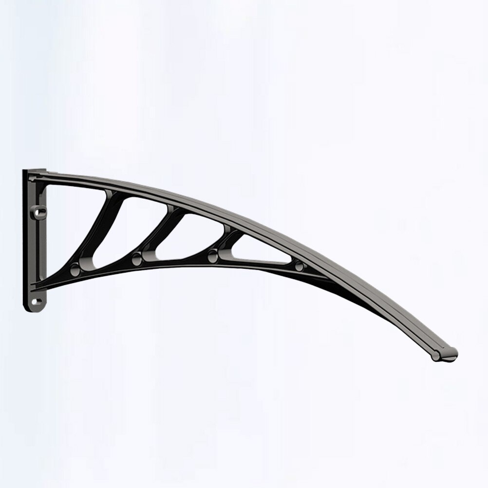 Outdoor Balcony Awning Support Bracket Door Window Eaves Awning Holder - 3mm Bracket Slot Width (Black)