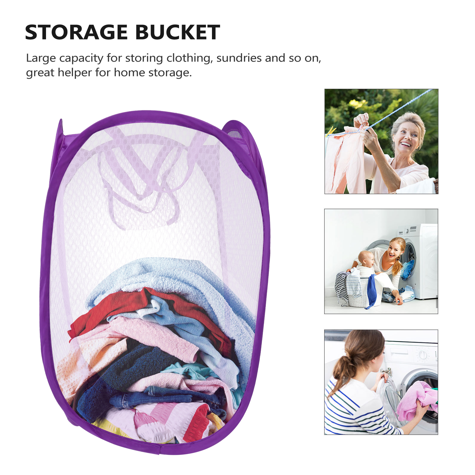 2pcs Laundry Hamper Practical Useful Foldable Clothes Hamper Clothes Basket for Home Outdoor Camping College Dorm