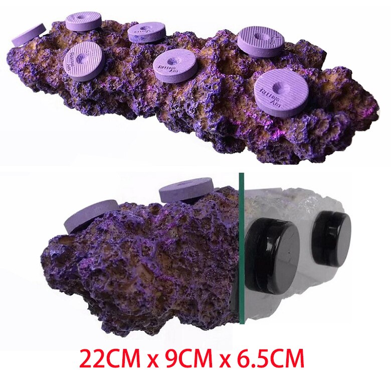 DW Aquarium REEFING ART Super Clear Acrylic Magnetic Coral Frag Plugs Rack Holder Fish Tank For 6 - 20MM Glass Thickness: Purple RACK