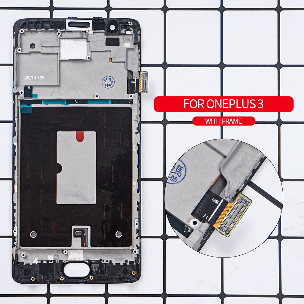 AMOLED 5.5 "Lcd per Oneplus 3 3T Display LCD Touch Screen Digitizer per Oneplus 3 3T Display A3000 A3003 A3010 lcd