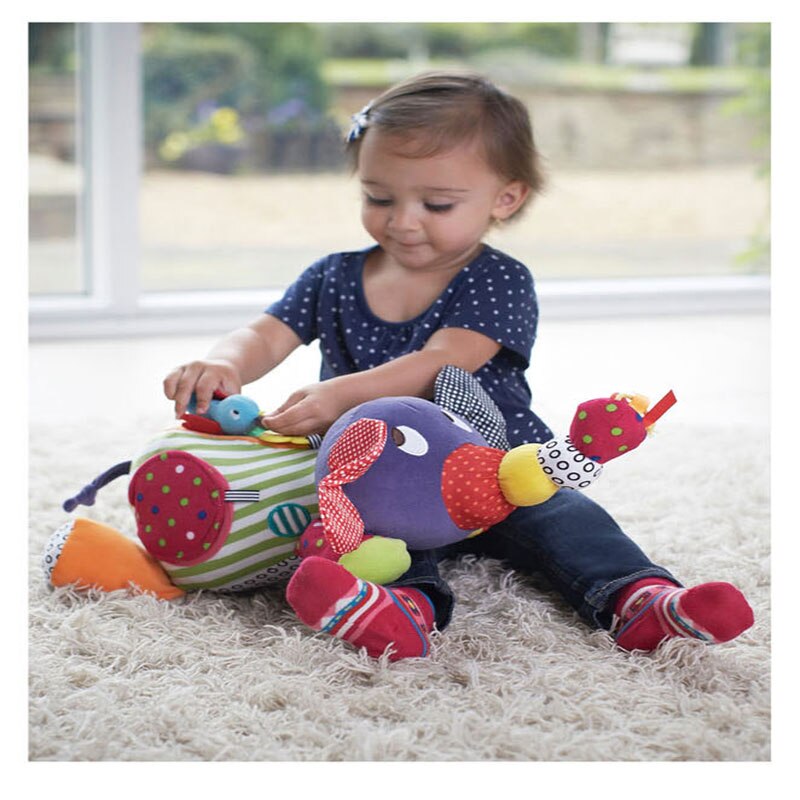 Educatief Speelgoed Voor Baby 0-12 Maand Cartoon Pluche Olifant Baby Rammelaars Brinquedos Baby Speelgoed