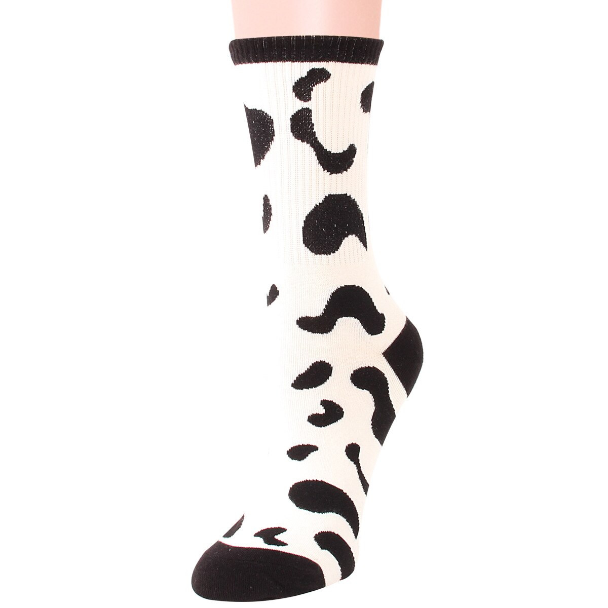Harajuku kawaii søde sokker kvinder mejeri zebramønster bløde åndbare bomuldsstrømper ankelhøje afslappede behagelige sokker st.: Stil 5