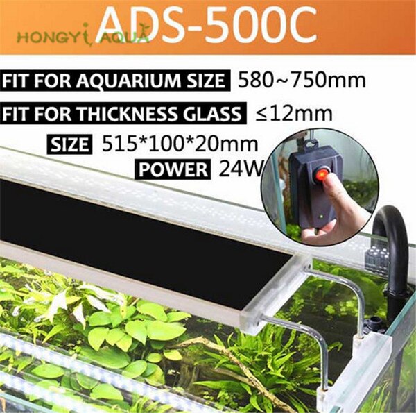 1 stuk aluminium aquarium LED verlichting aquarium plant LED verlichting licht aquarium lampen LED beugel lichten SUNSUN ADSseries: ADS-500C