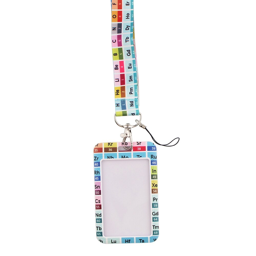 Portatarjetas de Química, tabla periódica de elementos, correa para el cuello, cordones, llavero, tarjeta de identificación, pase, para profesores de Lariat