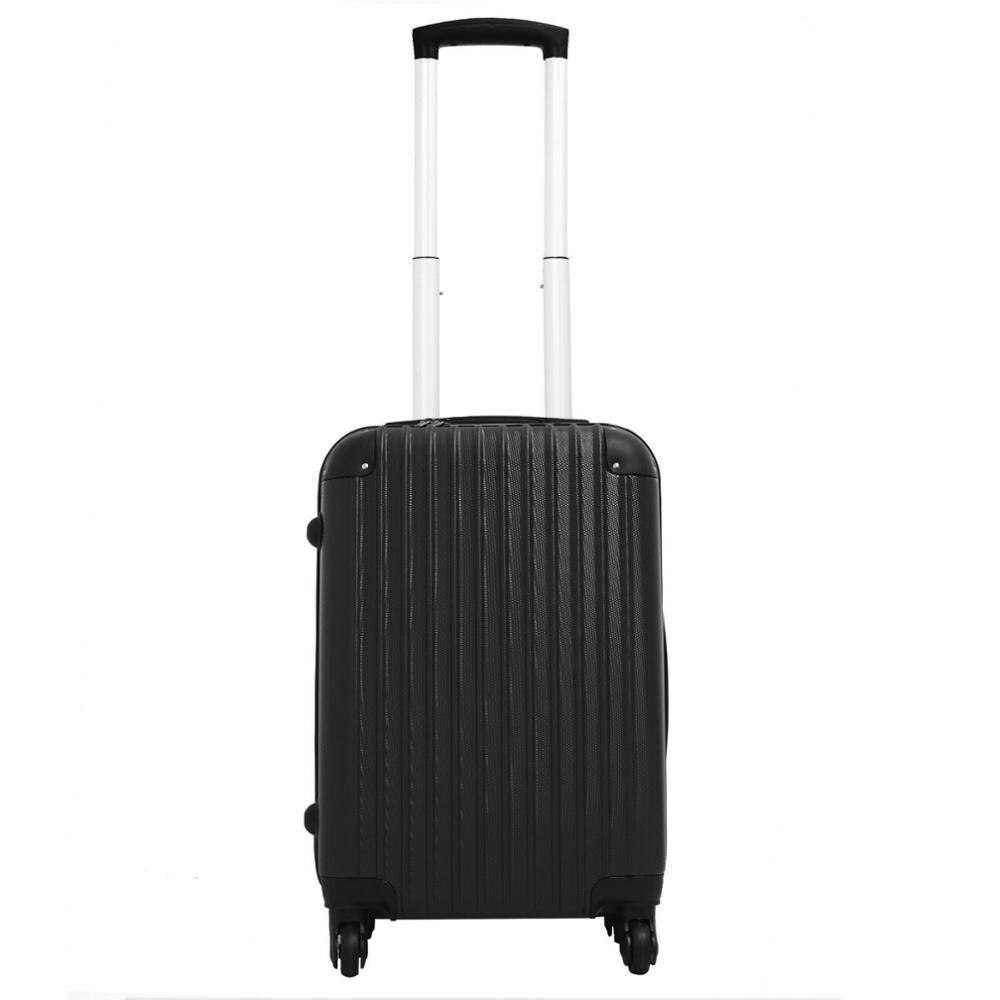 carrello rigido bagaglio a mano valigia voli viaggio 4 ruote 55x36x21 centimetri Nero