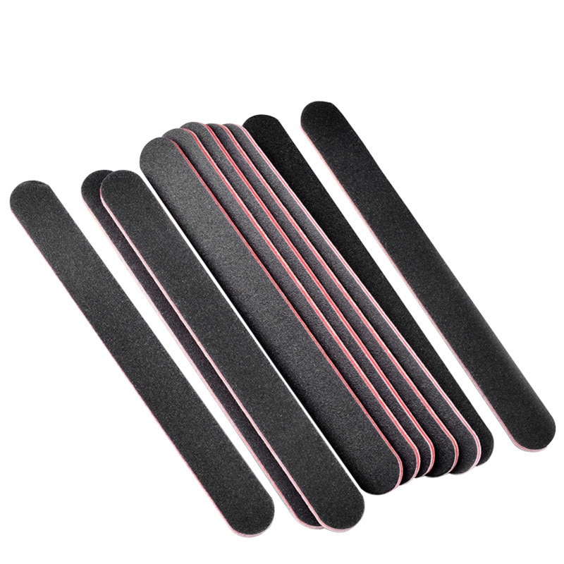 Taoye Teemo 1-5Pcs Nail File 110/180 Black Straight Manicure Gereedschap Schuren Polish Buffer Nagelvijlen Manicure gereedschap