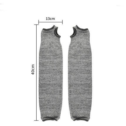 Anti-cut arm shield glass wrist guard outdoor protective equipment hand elbow anti-scratch wood worker protective sleeve: black