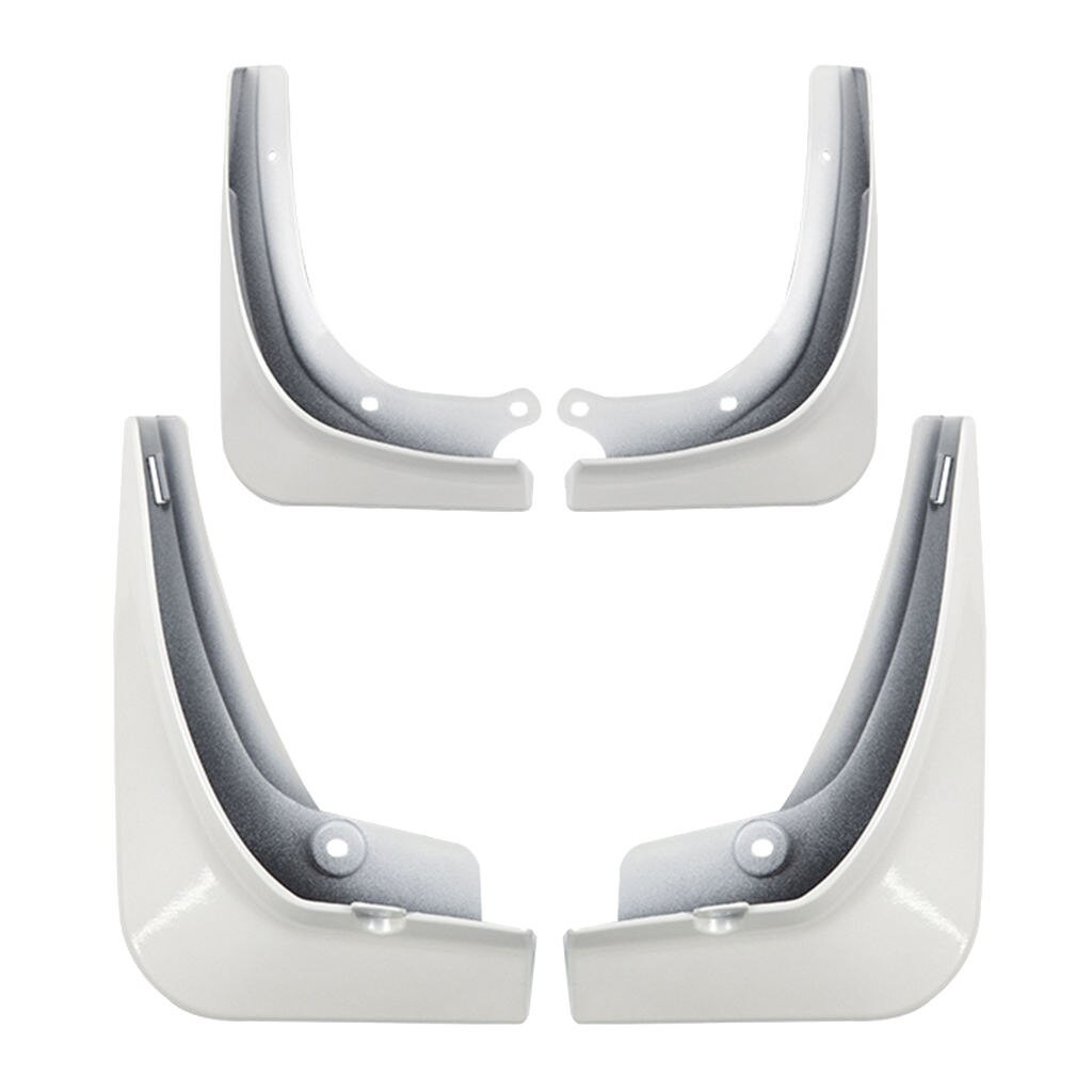 4Pc White Car Mud Flap Guard Mudguard Mudflap Fit for Tesla Model 3 16-19