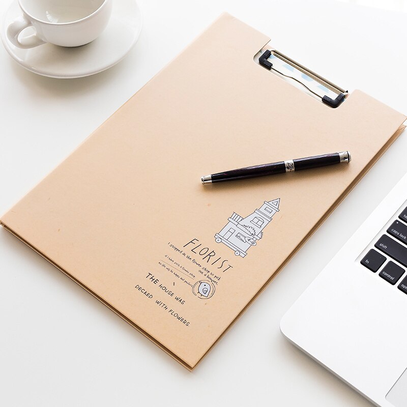 Paper Double Board Clipboard Clip Single-clip Writing Pad Book Hangable Folder A4 Notepad File Hardboard Office Stationery