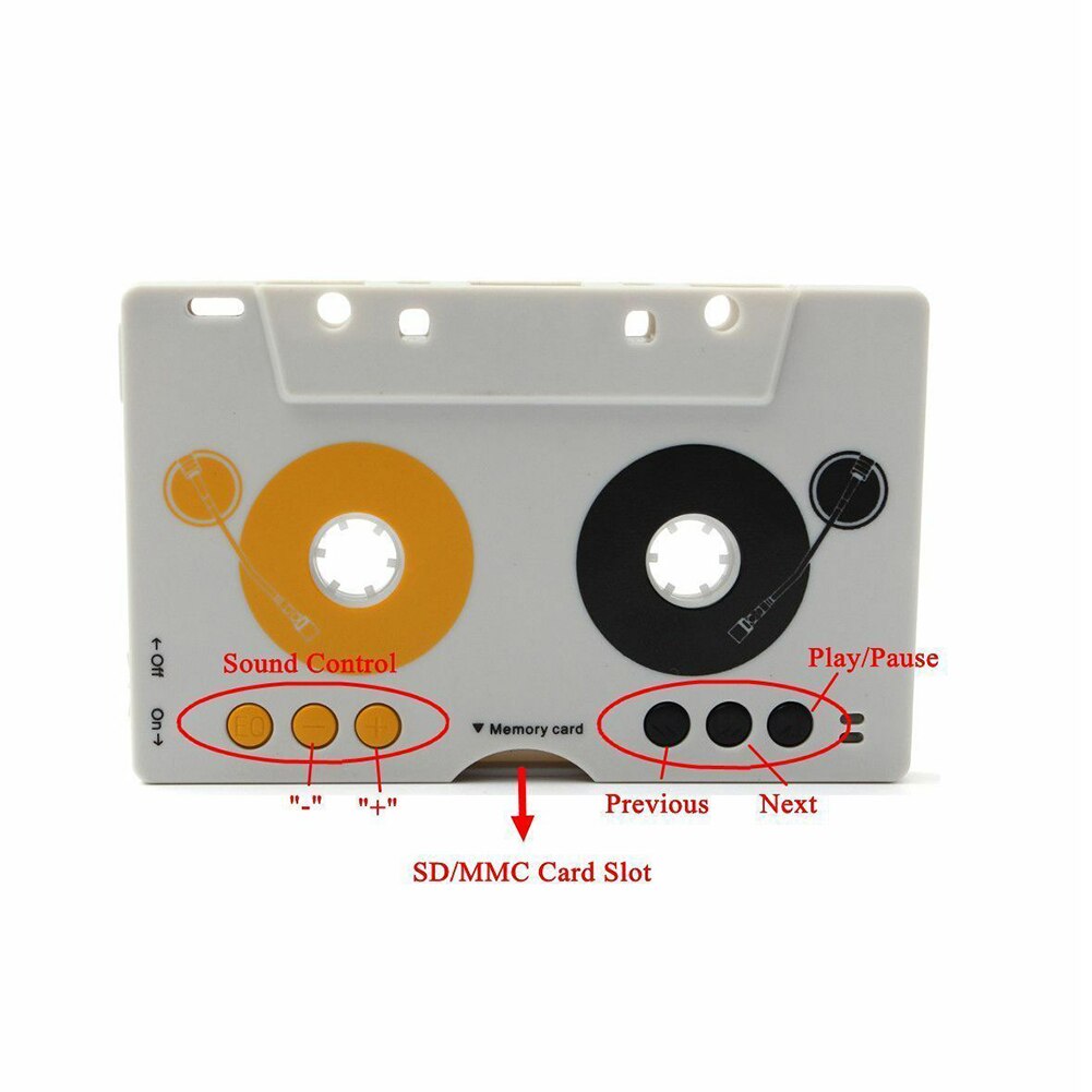 Télécommande Portable stéréo Vintage SD MMC adaptateur de bande MP3 Audio automatique lecteur de Cassette de voiture USB Kit de musique