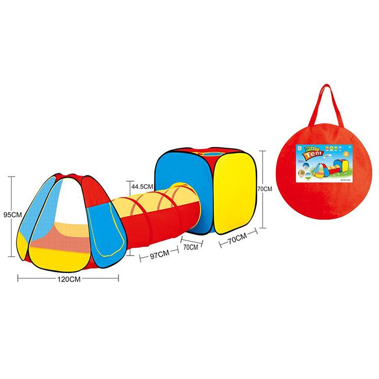 3 In 1 Children's Play Tent for Children Kids Tent Toys Ocean Balls Pool Foldable Playpen Baby Crawling Tunnel Play House Tent: XM-019-006