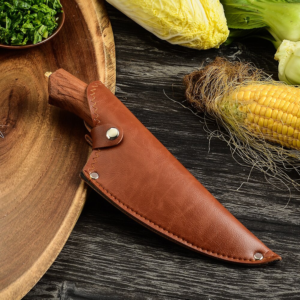 Damast Molybdeen Vanadium Staal 6.5 Inch Hakmes Keukenmes Japanse Staal Chef Messen Pro Slicer Met Pu Cover