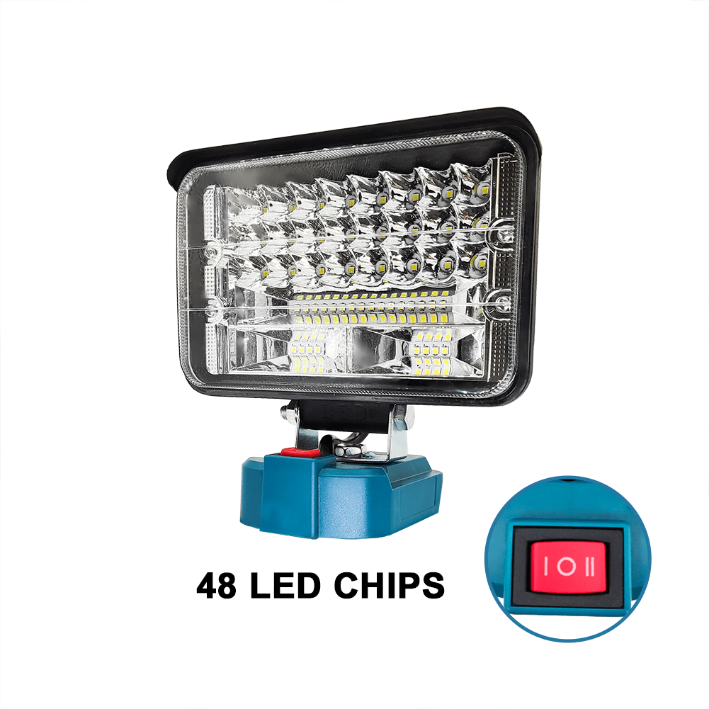 Schnurloses LED-Arbeitslicht, Baustellenlicht, Strahler-Werkzeug für Makita 18 V Akku, Lampe, Flutlicht, Taschenlampe (keine Batterie): 10w