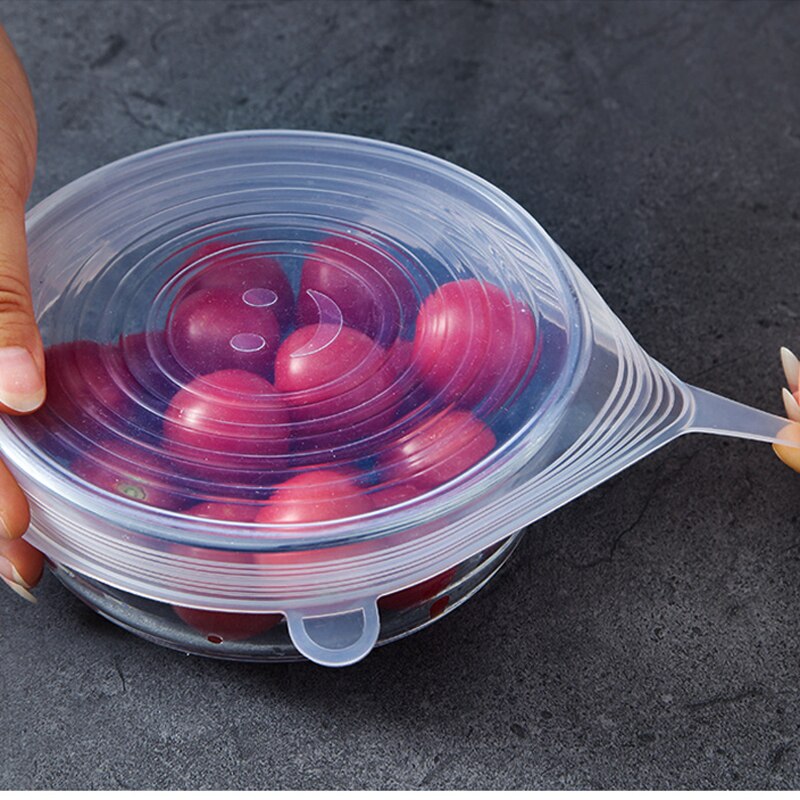6/12Pcs Cookware Lid Bowl Microwave-cover Food-Silicone-Cover Stretch Food Fresh Cover Kitchen Accessories Plastic Wrap