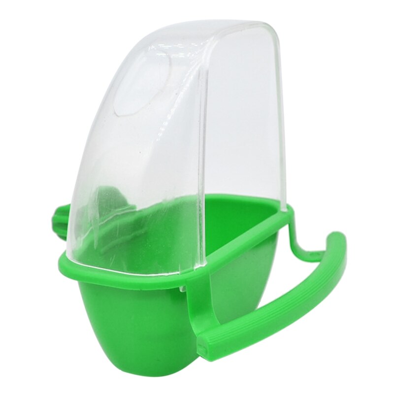 Parakeet Feeder Bird Feeder with Perch Food Dispenser Plastic Container for Cage No Mess Splash Proof Easy to Refill