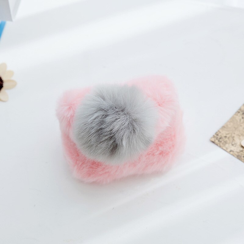 Faux Fur Coin Purse Wallet Mmini Shoulder Crossbody Bag Small Pouch Carteira Bolsa Feminina for Kindergarten Baby Girls