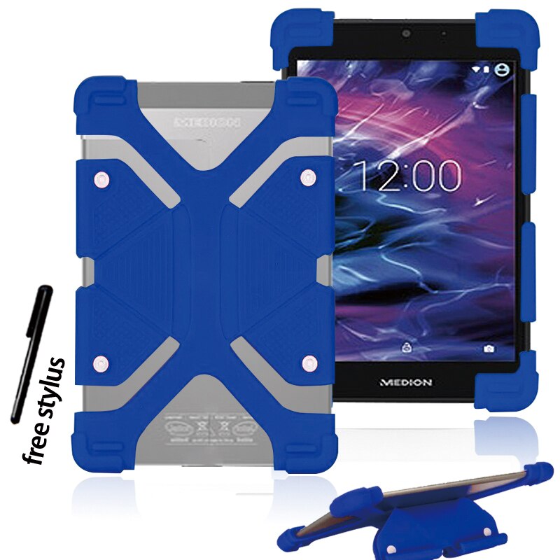 Shockproof Silicone Stand Cover Case for Alcatel 1T 3T A3 10 10.1 Inch Tablet Case: blue / Alcatel 3T 10