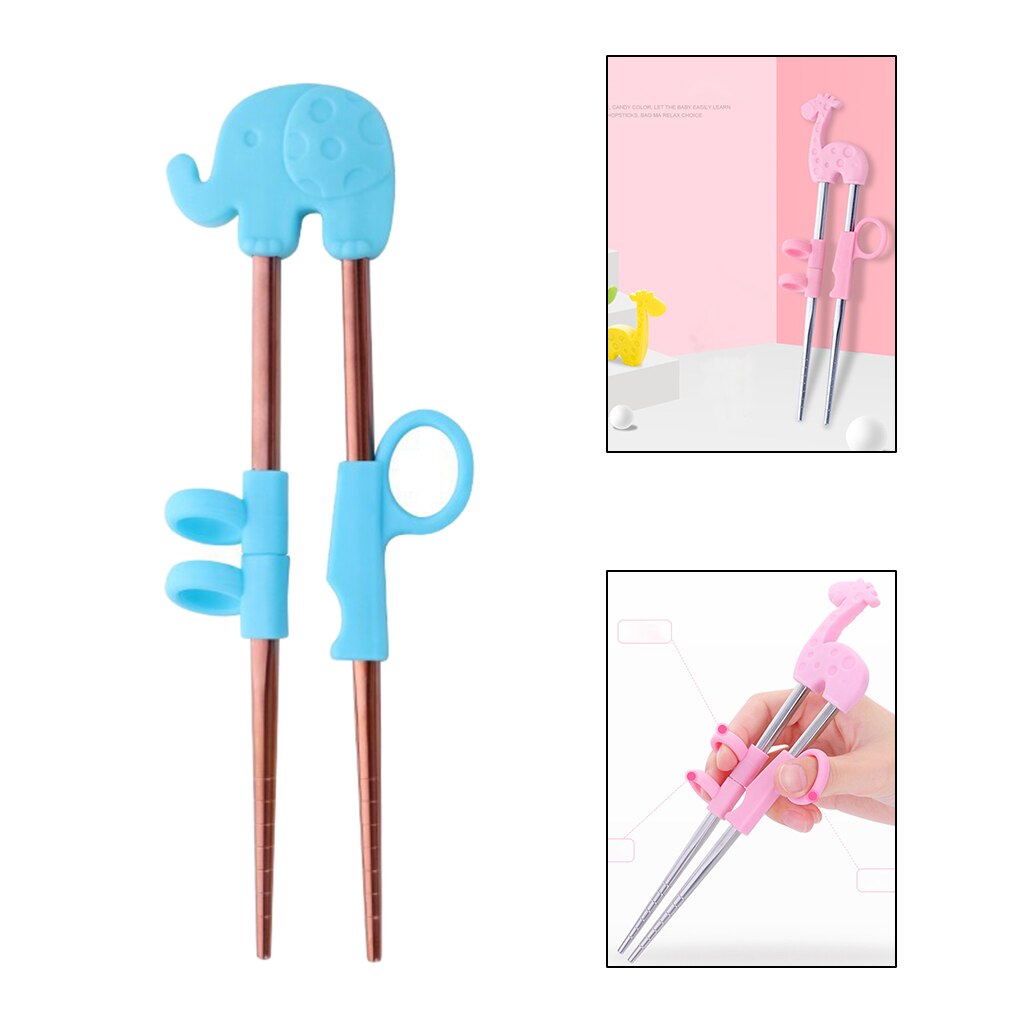 1Pair Kids Chopsticks Technique Training Helper Reusable Chopstick Easy Use
