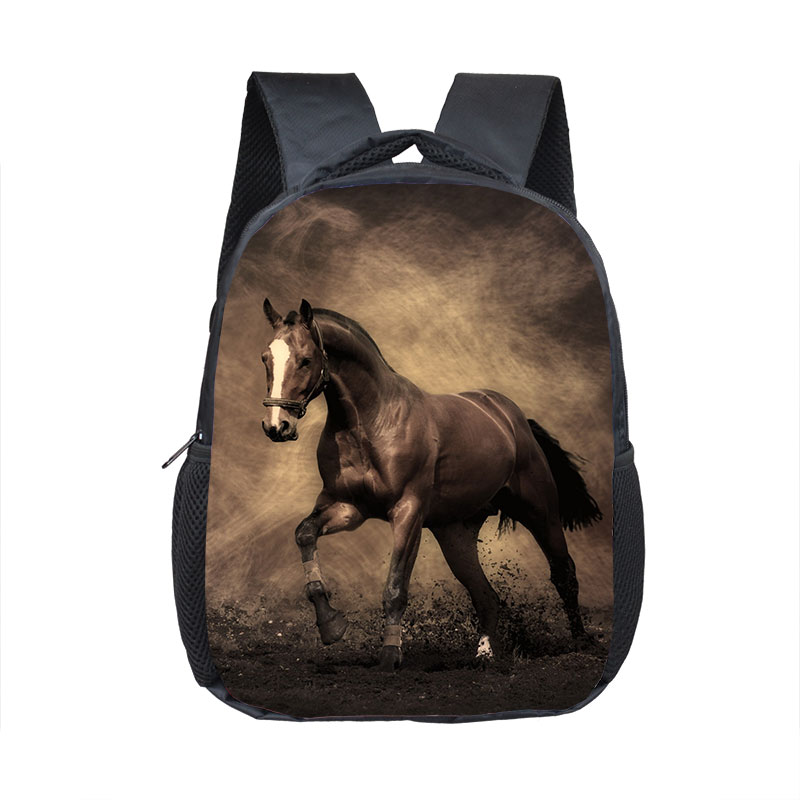 Krieg Pferd Rucksack Jungen Mädchen Kinder Schule Taschen Cartoon Pony Kindergarten Schule Rucksäcke Baby Kleinkind Tasche Kinder BookBag