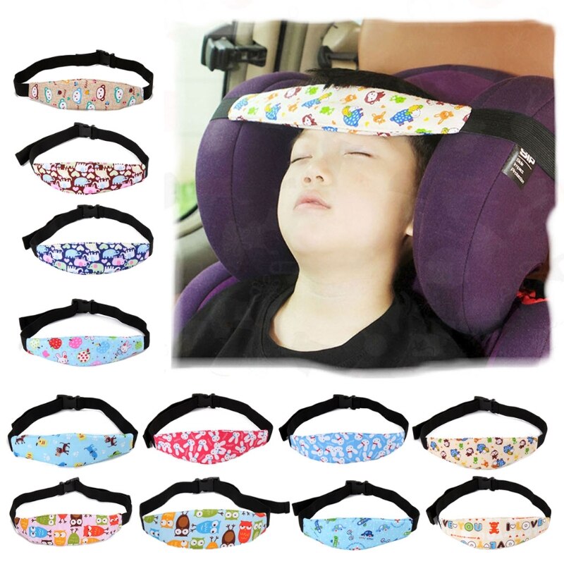 77HD Baby Car Seat Head Support Adjustable Fastening Belt Sleeping Positioner Strap