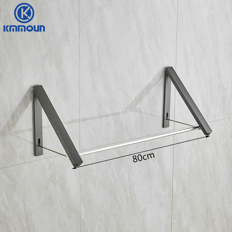 Wandgemonteerde Wasdroger, Opvouwbare Kledingrail Aluminium Stabiliseert Kledinghanger Droogrek Voor Slaapkamer Badkamer Kmmoun: Army Green