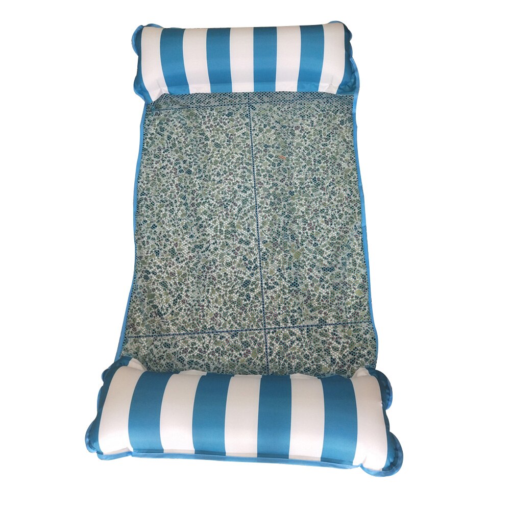 Saddle Bed Air Mattress Lounge Chair Party Swimming Pool Foldable Floating Toy Beach Drifter Inflatable Hammock Multi-Purpose: Light Blue