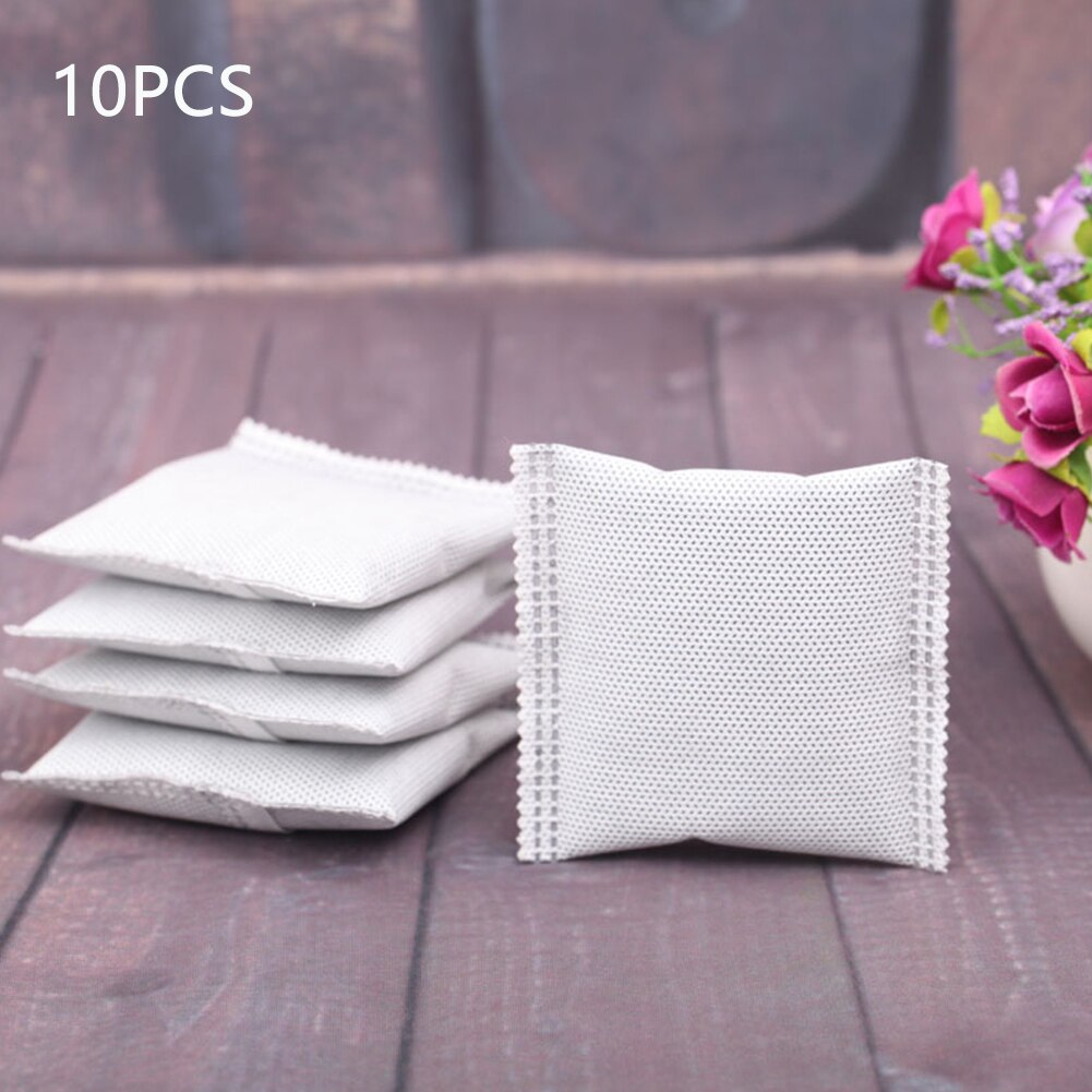 Mini bolsas de carbón activado para coche y Hotel, eliminador de olores de carbón vegetal, pequeñas telas no tejidas, ambientador Natural portátil, 10 Uds.