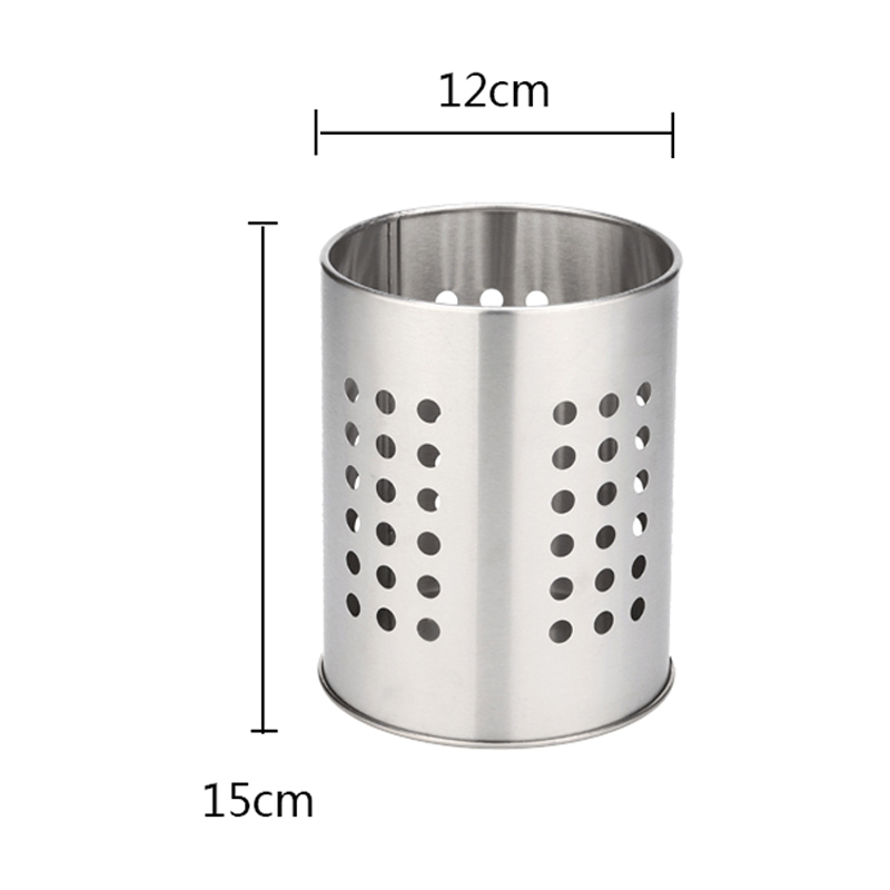 Stainless Steel Chopstick Storage Rack Shelf Basket Knife Fork Spoon Tableware Organizer Kitchen Cutlery Drain Holder Container: Light Grey
