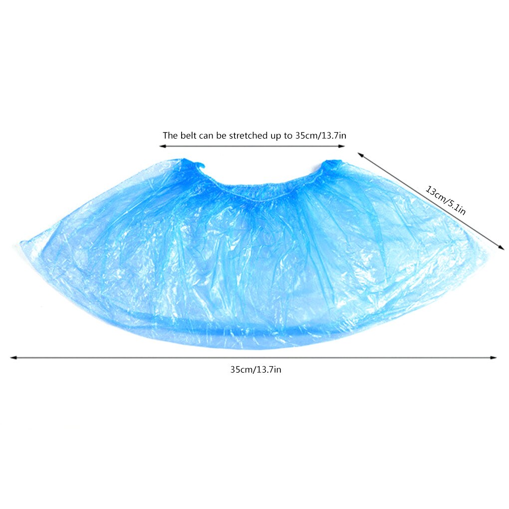 100PCS Disposable Shoe Covers Plastic Waterproof Prevent Wet Boot Covers Household Hotel Lab Cleaning Safety Shoe Boots