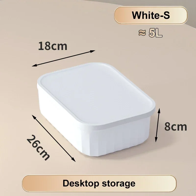 Japanische Kunst Farbe Aufbewahrung sbox Schlafsaal Heimat Sekretariat Schreibtisch Kleinigkeiten Container Snack Kosmetik mit Deckel Aufbewahrung sbox: Schwarz